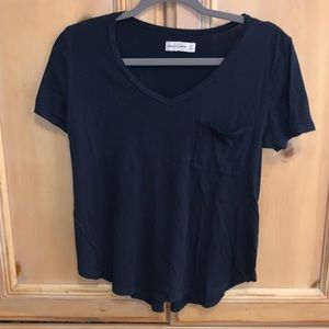 Abercrombie & Fitch Navy Blue V-Neck Shirt